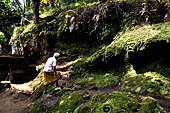 Goa Gajah - rock carvings found along the forest path.