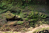 Goa Gajah - rock carvings found along the forest path.