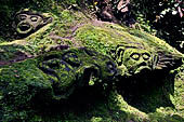 Goa Gajah - rock carvings found along the forest path.