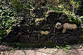 Goa Gajah - rock carvings found along the forest path.