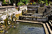 Goa Gajah - the bath sanctuary with six beautiful stone nymphs representing Wadadari holding vases as waterspouts. 