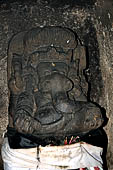 Goa Gajah - the statue of Ganesha inside the cave. 