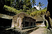 Gunung Kawi (Bali) - Alleged main monastery with rock-hewn monastic cells and a monolith in the middle of yet unknown significance.