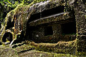 Gunung Kawi (Bali) - Rock-hewn monastic cells of a secondary monastic complex.