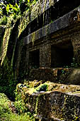 Gunung Kawi (Bali) - Rock-hewn monastic cells of a secondary monastic complex.