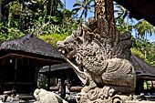 Gunung Kawi (Bali) - The large Pura South of the first group of five tombs. 