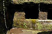 Gunung Kawi (Bali) - Alleged main monastery with rock-hewn monastic cells and a monolith in the middle of yet unknown significance.
