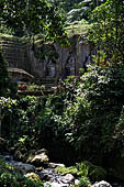 Gunung Kawi (Bali) - The group of five tombs on the eastern bank of the river gorge. 