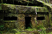 Gunung Kawi (Bali) - Rock-hewn monastic cells of a secondary monastic complex.