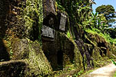 Gunung Kawi (Bali) - Rock-hewn monastic cells of a secondary monastic complex.