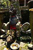 Gunung Kawi (Bali) - The large Pura South of the first group of five tombs. Enthroned Serpent.