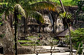 Gunung Kawi (Bali) - The group of four tombs on the western bank of the river gorge.