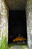 Gunung Kawi (Bali) - Alleged main monastery with rock-hewn monastic cells and a monolith in the middle of yet unknown significance.
