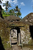 Gunung Kawi (Bali) - Alleged main monastery with rock-hewn monastic cells and a monolith in the middle of yet unknown significance.