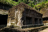 Gunung Kawi (Bali) - Alleged main monastery with rock-hewn monastic cells and a monolith in the middle of yet unknown significance.