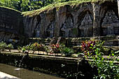 Gunung Kawi (Bali) - The group of five tombs on the eastern bank of the river gorge.