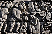 The Bale Kambang, Floating Pavilion, Kerta Gosa complex, Semarapura, Klungkung, Bali. Sculptural decorations.