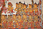 Klungkung - Bali. The Kerta Gosa palace, paintings of the upper levels.