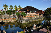 The Bale Kambang, Floating Pavilion, Kerta Gosa complex, Semarapura, Klungkung, Bali. This pavilion is surrounded by a pond called Taman Gili.