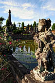 The Bale Kambang, Floating Pavilion, Kerta Gosa complex, Semarapura, Klungkung, Bali. Sculptural decorations. 