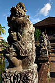 The Bale Kambang, Floating Pavilion, Kerta Gosa complex, Semarapura, Klungkung, Bali. Sculptural decorations.