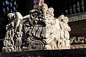 The Bale Kambang, Floating Pavilion, Kerta Gosa complex, Semarapura, Klungkung, Bali. Sculptural decorations.