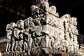 The Bale Kambang, Floating Pavilion, Kerta Gosa complex, Semarapura, Klungkung, Bali. Sculptural decorations.