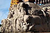 The Bale Kambang, Floating Pavilion, Kerta Gosa complex, Semarapura, Klungkung, Bali. Sculptural decorations. 