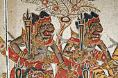 Bale Kambang, Floating Pavilion, in the Kerta Gosa complex, Klugkung Semarapura, Bali. The panels of the story of Sutasoma, the tale of a Buddhist pious prince. 