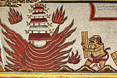 Bale Kambang, Floating Pavilion, in the Kerta Gosa complex, Klugkung Semarapura, Bali. The panels of the story of Sutasoma, the tale of a Buddhist pious prince.