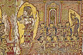 Klungkung - Bali. The Kerta Gosa palace, paintings of the upper levels. 