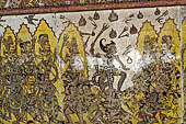 Klungkung - Bali. The Kerta Gosa palace, paintings of the upper levels. 