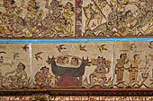 Klungkung - Bali. The Kerta Gosa palace, paintings of the lower levels which illustrate the story of Bhima Swarga who venture in the hell. 