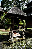 Pura Luhur Batukau - Bali - The inner courtyard. Details of the statues of the protectors of the Meru's.