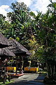 Pura Luhur Batukau - Bali - The inner courtyard. The black thatched roofs of Meru.