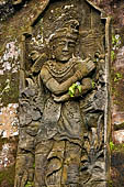 Pura Luhur Batukau - Bali - The Candi Bentar (split gate) of the first courtyard. Sculptural details.