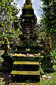 Pura Luhur Batukau - Bali - The fist courtyard. The lotus throne with the figure of Vishnu riding Garuda.