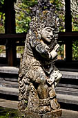 Pura Luhur Batukau - Bali - The fist courtyard. The lotus throne with the figure of Vishnu riding Garuda.