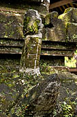 Pura Luhur Batukau - Bali - The fist courtyard. The lotus throne with the figure of Vishnu riding Garuda.