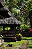 Pura Luhur Batukau - Bali - The inner courtyard. The black thatched roofs of Meru.