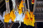 Pura Luhur Batukau - Bali - The fist courtyard. Ceremonial items stored in the pavilions. 