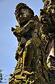 Pura Luhur Batukau - Bali - The Kulkul alarm tower detail of the statues of directional protectors. 