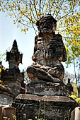 Pura Meduwe Karang - Bali - The various statues of demons and normal people of the first courtyard.