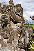 Pura Meduwe Karang - Bali - Details of the ornate columns of the central shrine.