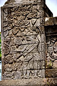 Pura Meduwe Karang - Bali - Reliefs adorning the basement walls of the central shrine, which show people and scenes from everyday life.
