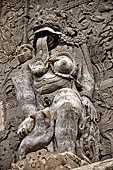 Pura Meduwe Karang - Bali - Wall Sculpture decorating the walls of the impressive central shrine. 