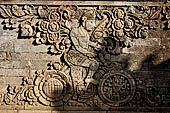 Pura Meduwe Karang - Bali - The famous relief of the Cyclist, a westerner on a bicycle is depicted on the side of the main shrine. 