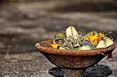 Pura Meduwe Karang - Bali - Small offering to the temple.