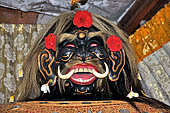 Pejeng, Bali - Pura Pusering Jagat. Ceremonial masks.