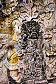 Pura Beji Sangsit , Bali, covered gate (Kori Agung) of the inner courtyard, details of the sculptures.